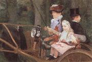 Mary Cassatt A Woman and Child in the Driving Seat France oil painting artist